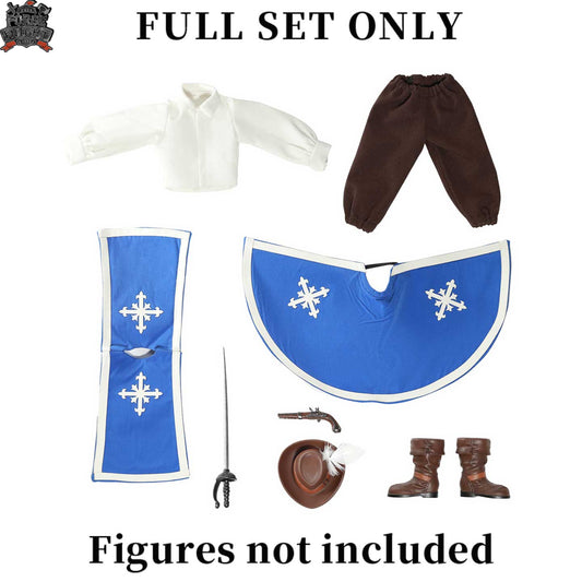 ForgeKnight 1/12 Scale Musketeer Cloth Costume Outfit Set Accessories for Action Figures